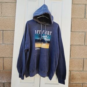 Mens Ice Cube Hoodie in Gray w/ Pouch Pocket size Large